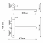 Смеситель для ванны WasserKRAFT Berkel 4802L