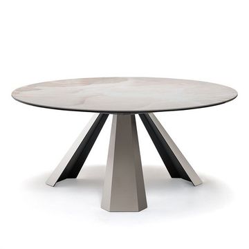 дизайнерский стол  Eliot Keramik Round ( by Steel Art )
