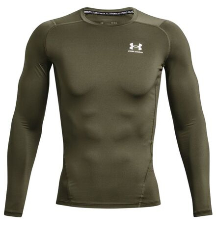 Термобелье Under Armour HeatGear Armour Comp Long Sleeve - marine green/white