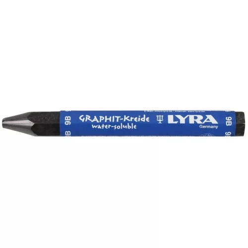 Мелок графитовый шестигранный Lyra Graphite Crayons, водорастворимый, 12 мм 9В