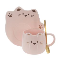 GAEM Кружка с блюдцем и ложкой, 300 мл, L16 W15 H10 см