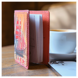 Чехол на паспорт «Городские мотивы» розовый