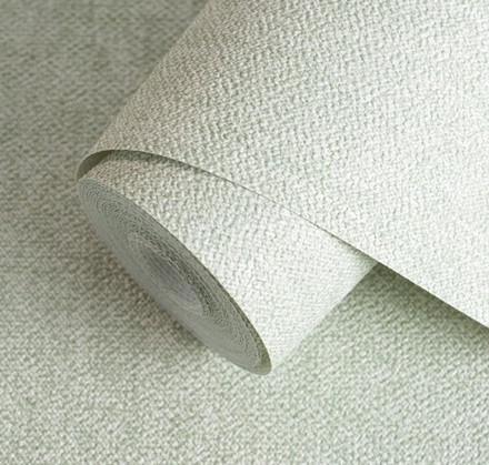 Обои бумажные зеленые однотонные под текстиль 53 см Д996-04