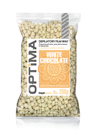 Воск в гранулах Depiltouch Optima White Chocolate с маслами какао и кокоса 200 гр.