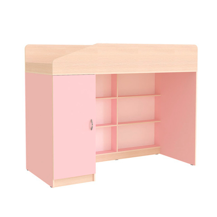 Кровать-чердак КарИВи Легенда 11  Дуб Молочный Розовый