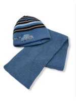 Детская шапка с шарфом для мальчика на весну и осень