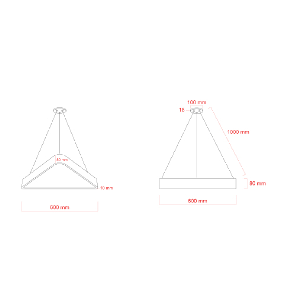 Светильник LED ЭРА Geometria SPO-151-B-40K-030 Delta 30Вт 4000К 3000Лм IP40 черный подвесной драйвер внутри