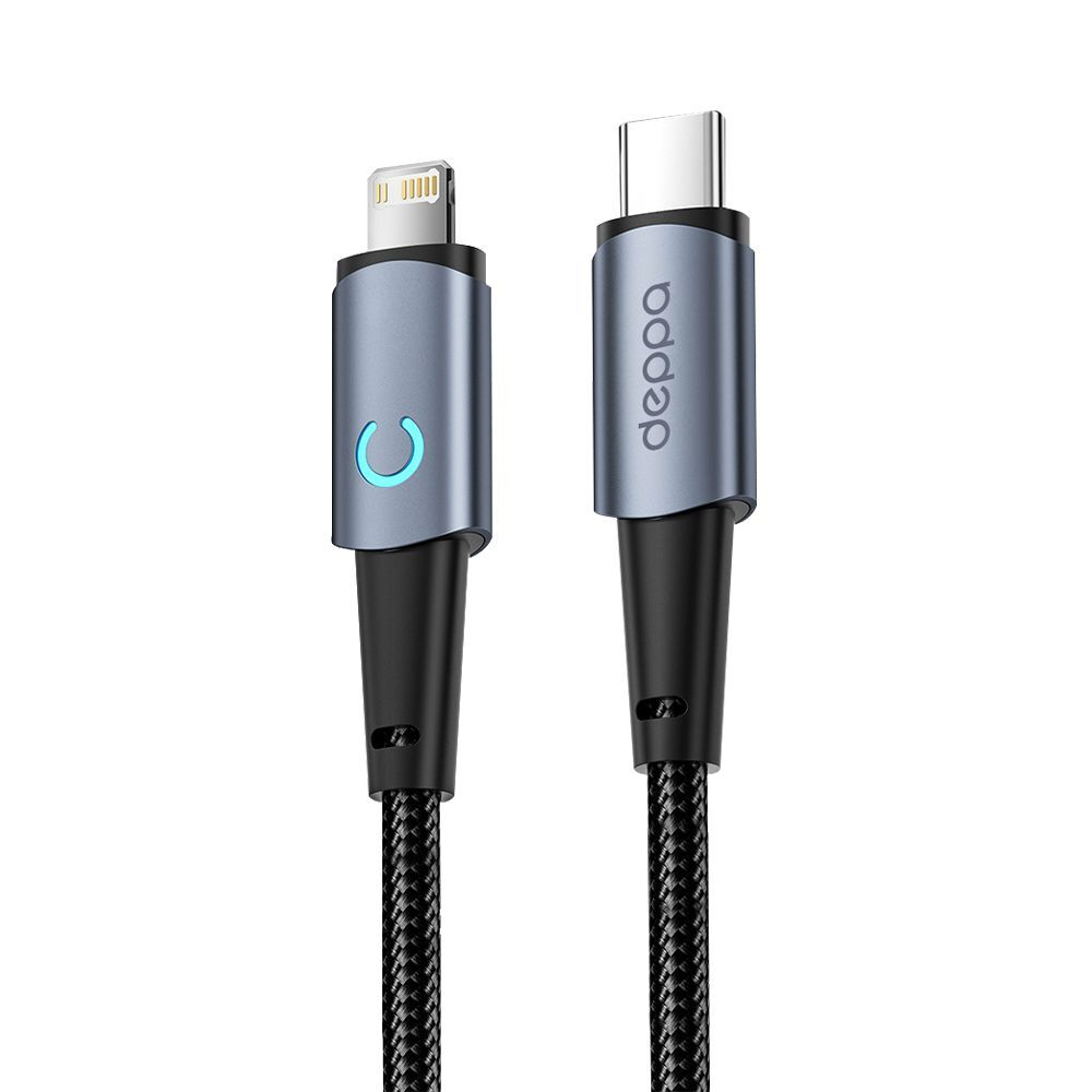 Дата-кабель Moon Type-C – Lightning, 1.2 м, 3A, серый
