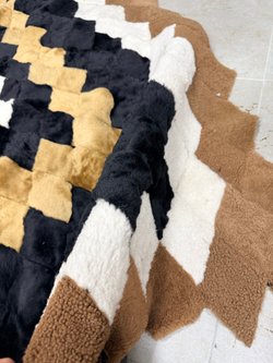 Покрывало меховое ковер из шкуры овчины