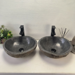 Раковина из речного камня ПАРА! RS-63700 43*40*15 2шт 0126