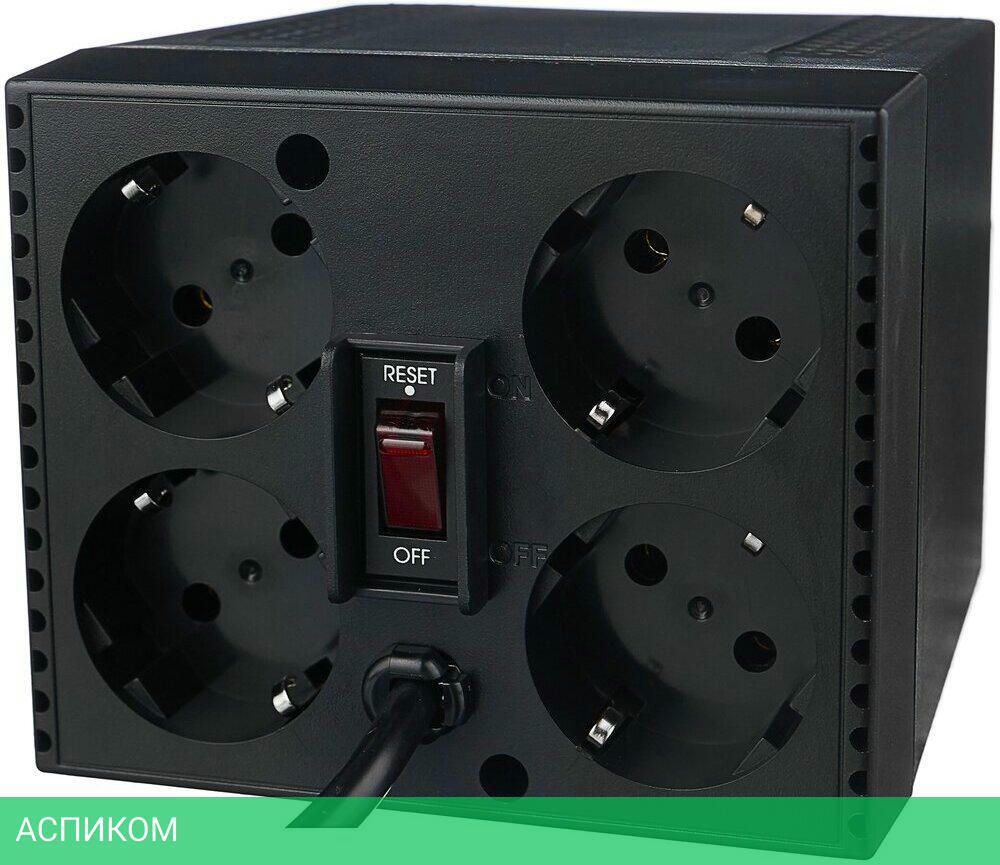 Стабилизатор напряжения Powercom TCA-1200 черный