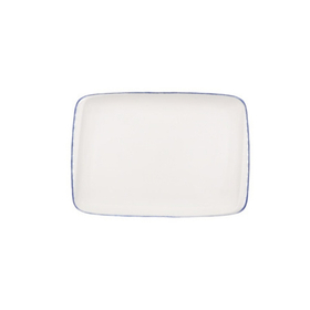 Блюдо прямоуг. 230*160 мм. Ретро синий край