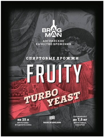 Дрожжи спиртовые Bragman Fruity Turbo 72г