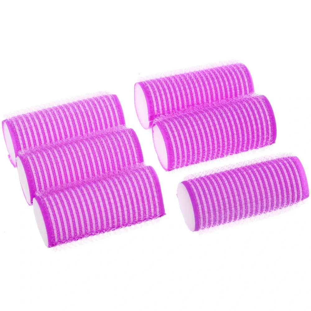 Бигуди-липучки с поролоном для сна мягкие 6шт «Безупречные Локоны», цвет фуксия, 6*2,5см