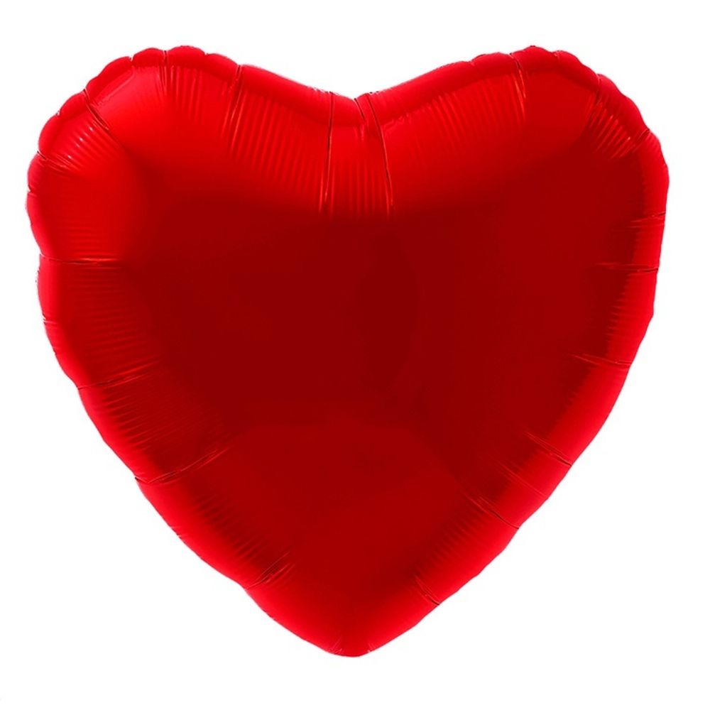 Шар Сердце 70 см Металлик Красный