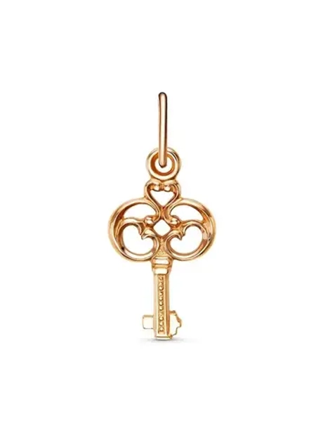 Подвеска детская серебряная "Ключик" с позолотой