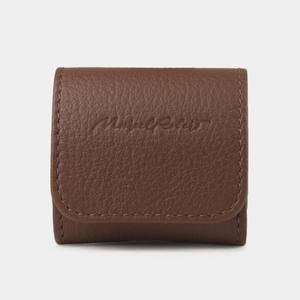 Чехол для наушников AirPods 4 из кожи теленка, цвета шоколад