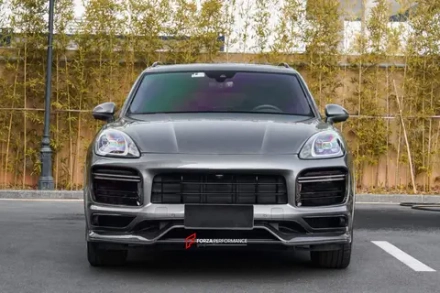 Карбоновые губа переднего бампера и диффузор заднего бампера для PORSCHE CAYENNE 9Y0 2018–2023 Sport