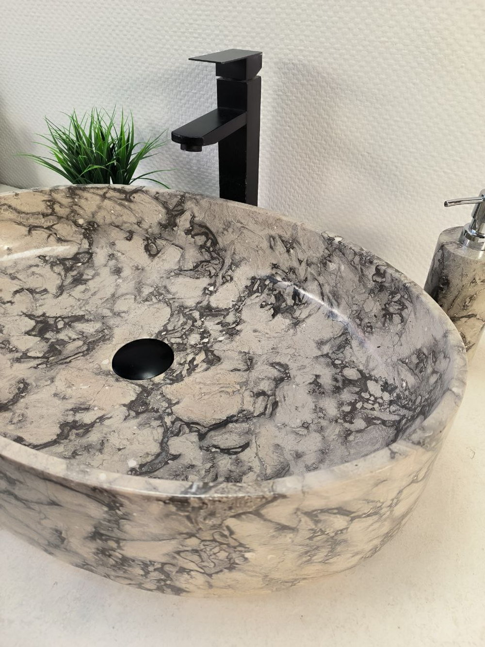 Раковина из мрамора Oval Doreng Grey Big OM-60097 (60*40*14)
