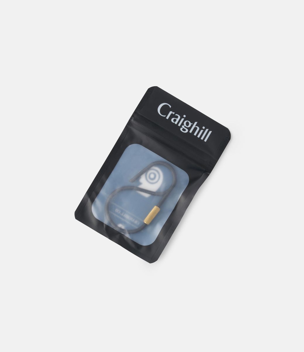 Craighill Offset Keyring Black Brass — ключница из стали