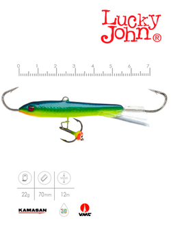 Балансир Lucky John CLASSIC 7 с тр. 70мм/29 блистер