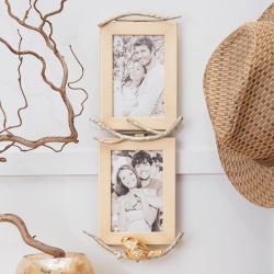 Рамка для фото двойная Зарничка Айвори Мраморное золото