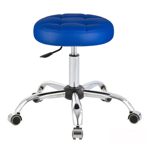 Вращающийся табурет на роликах синий