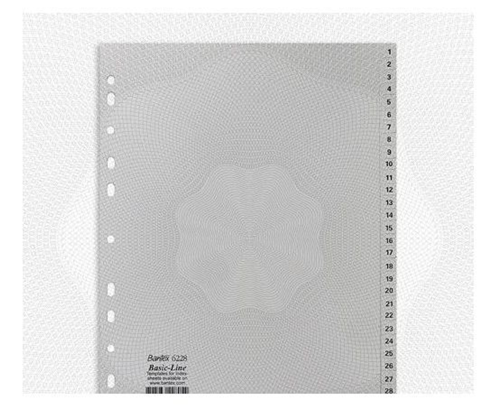 Разделитель листов 31л. цифровые пластик.Комус