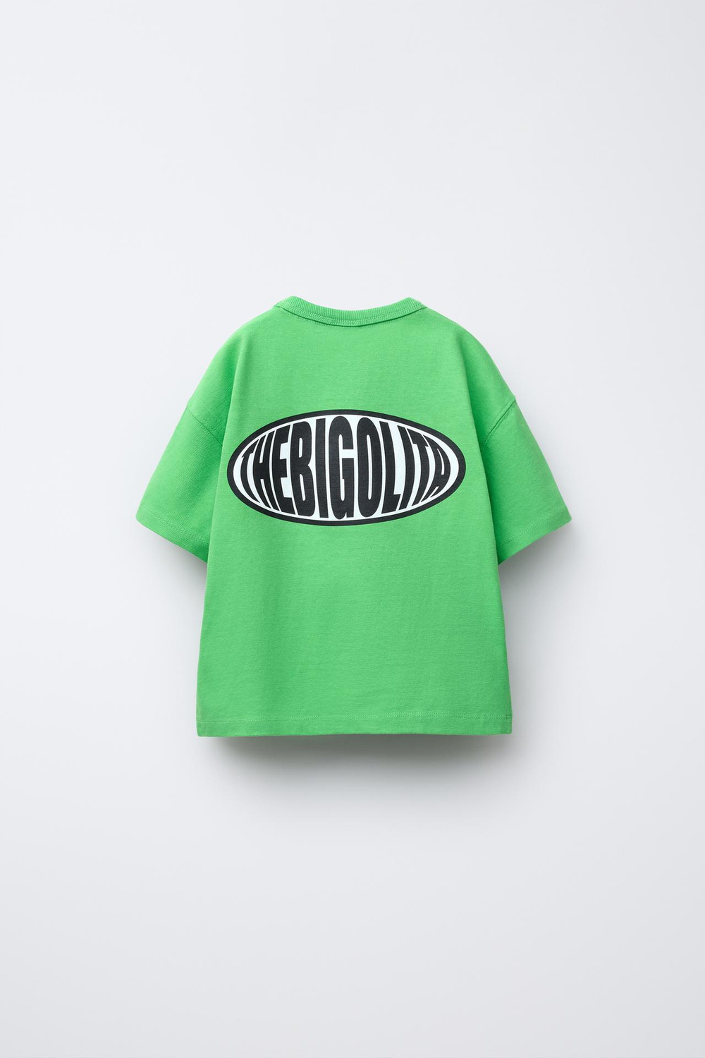 ZARA ФУТБОЛКА С ЛОГОТИПОМ, ЗЕЛЕНЫЙ