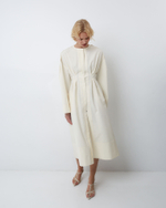 Платье из смесового хлопка Александр Маккуин сливочный