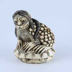 Нэцкэ Каппа на черепахе (мамонт)