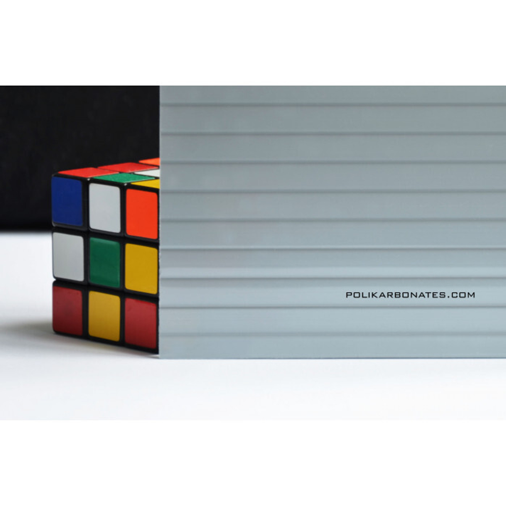 Сотовый поликарбонат 10 мм 2,1х12 м (22,43 кг) Ультрамарин ОПАЛ цветной