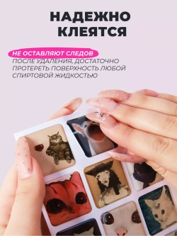 3д стикеры на телефон чехол ноутбук котики мемные