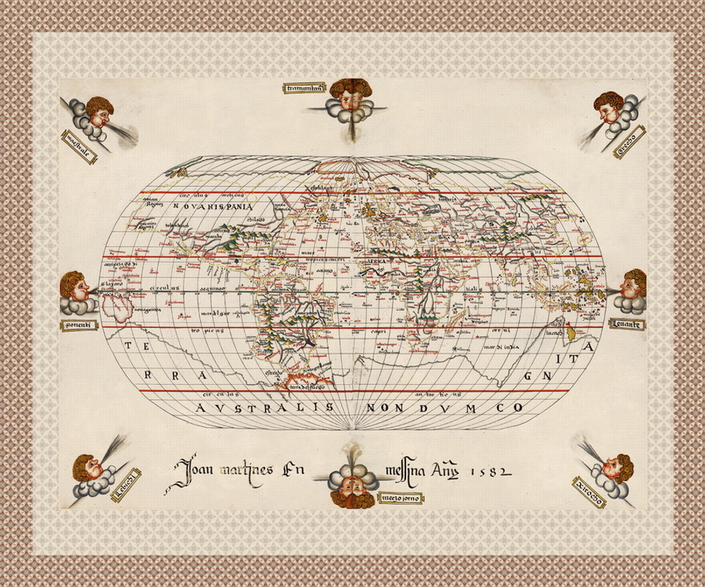 Скатерть "Карта мира Жоана Мартинеса"