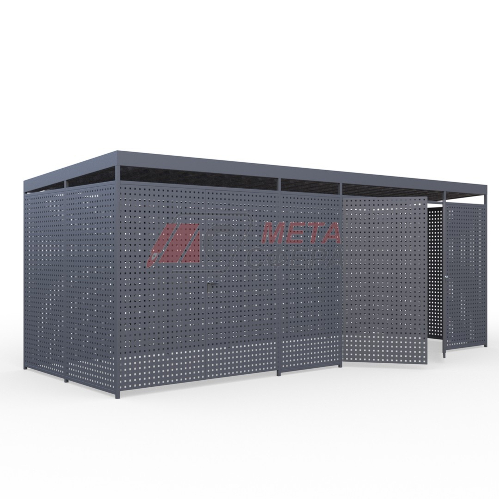 Площадка для сбора мусора Перфо на 4 бака