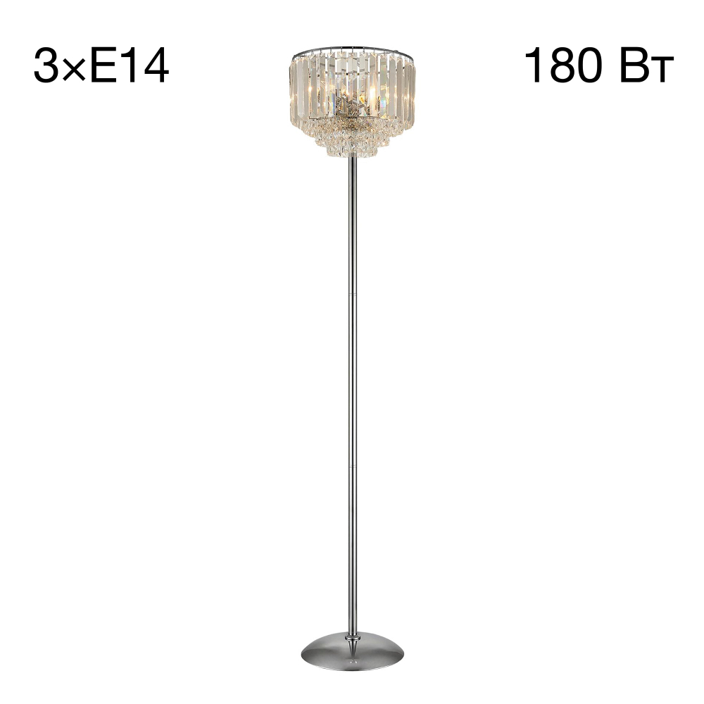 Citilux Синди CL330931 Торшер хрустальный Хром