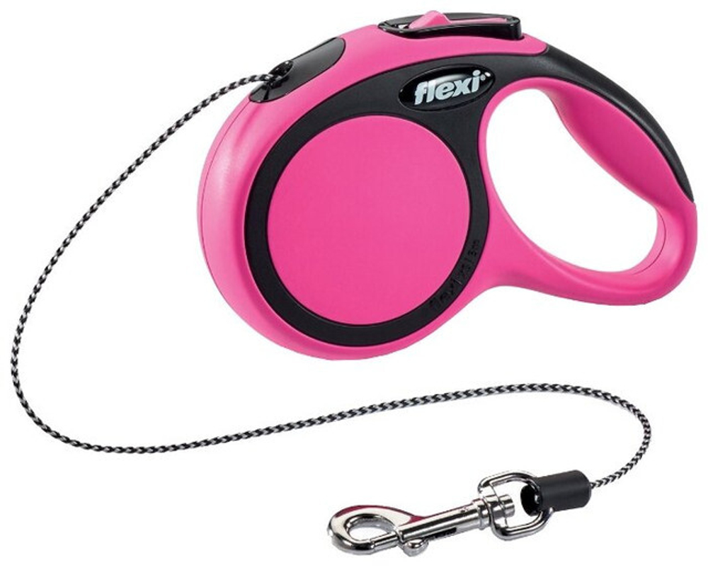 FLEXI поводок-рулетка Comfort XS 3m трос, розовая, 13х3,1х8,2см