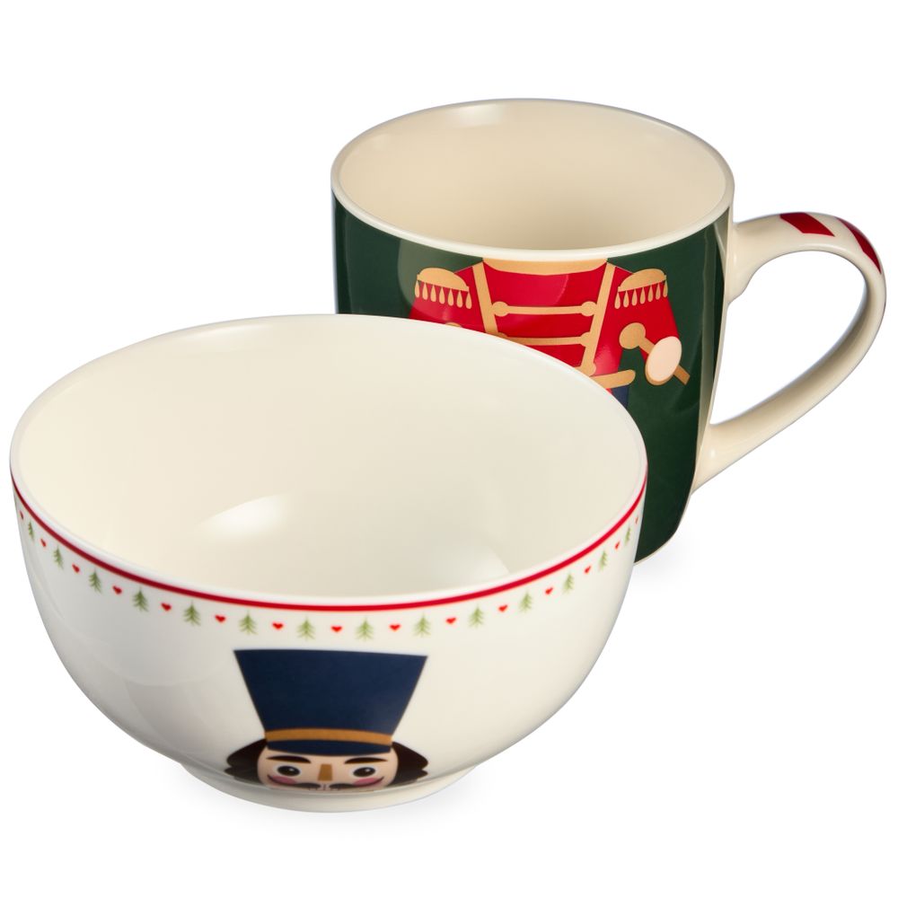 НАБОР ПОСУДЫ LEFARD "ЩЕЛКУНЧИК" 2 ПР. (КРУЖКА 360МЛ, САЛАТНИК 500МЛ)