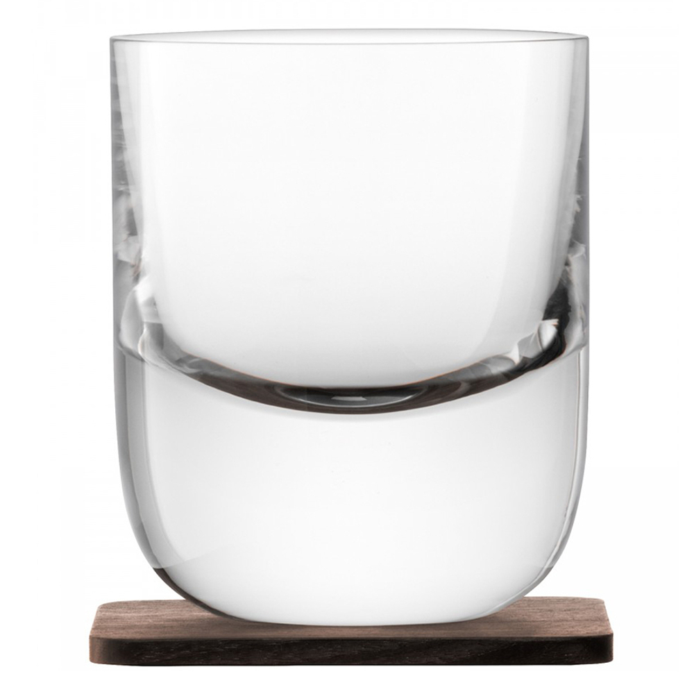 Набор стаканов с деревянными подставками renfrew whisky, 270 мл, 2 шт.