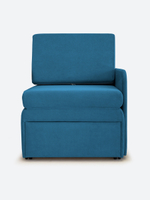 Кресло-кровать "Миник" с левым подлокотником, под правую руку, велюр Dream Denim