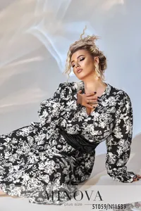 Платье 1539-черный Minova