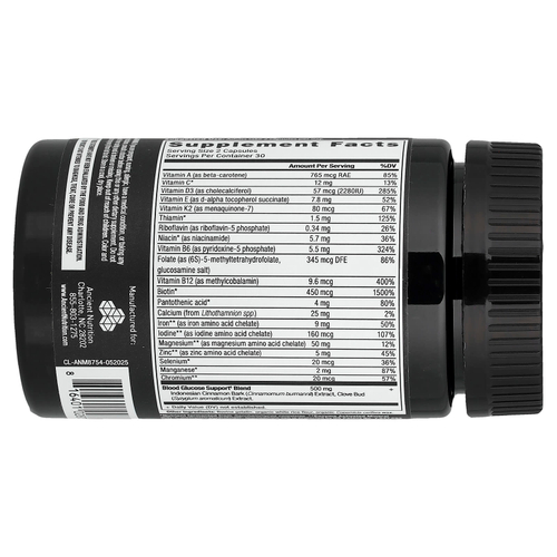 Ancient Nutrition, мультивитамины для поддержания уровня сахара в крови, 60 капсул