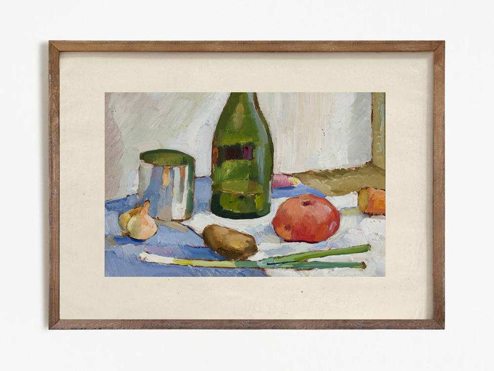 Арт принт 'Still life with a green bottle'