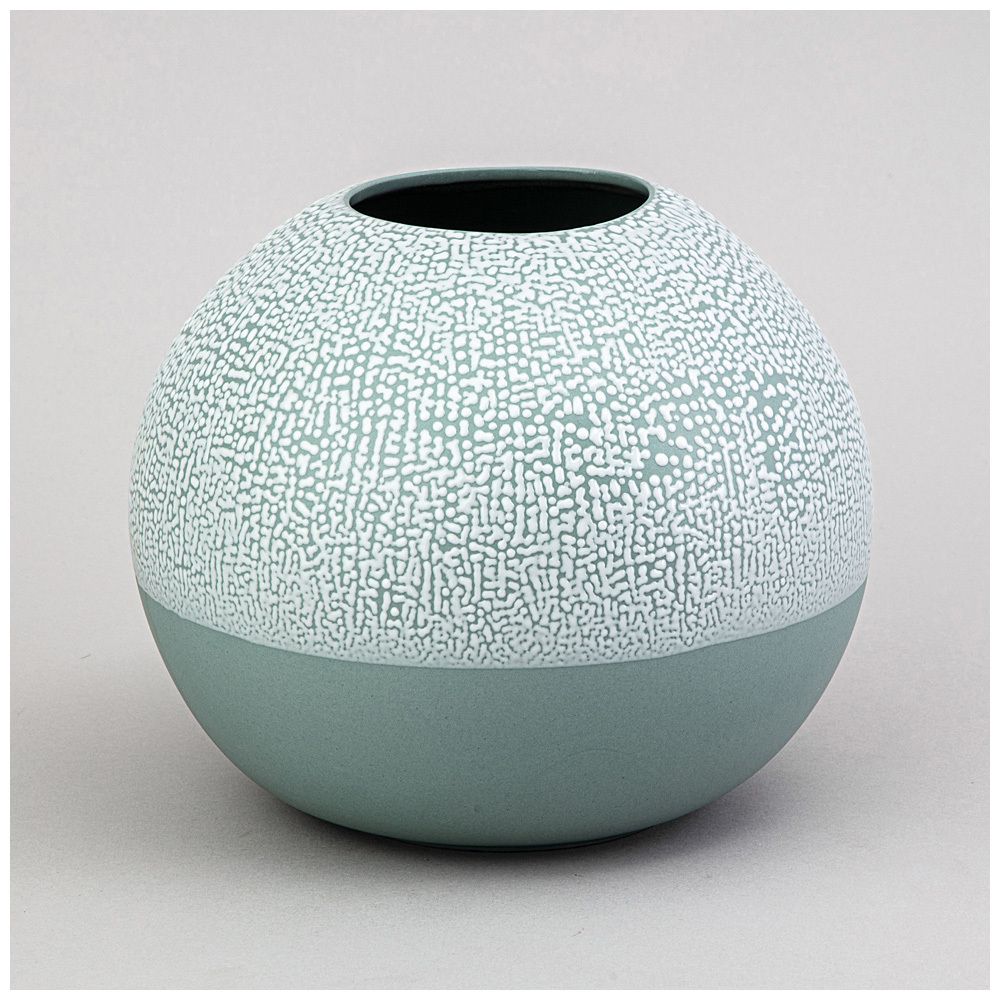 ВАЗА КОЛЛЕКЦИЯ "ЖЕМЧУЖИНА" 18*18*16СМ ЦВЕТ: МЯТНЫЙ