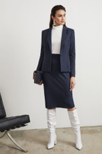 4737 Юбка женская (темно-синий меланж)