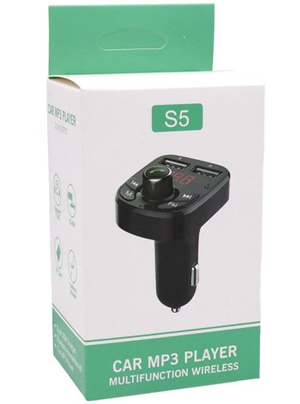 Автомобильный FM-трансмиттер S5 Bluetooth (черный)
