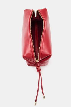 ZARA КОЖАНЫЙ НЕСЕССЕР, КРАСНЫЙ