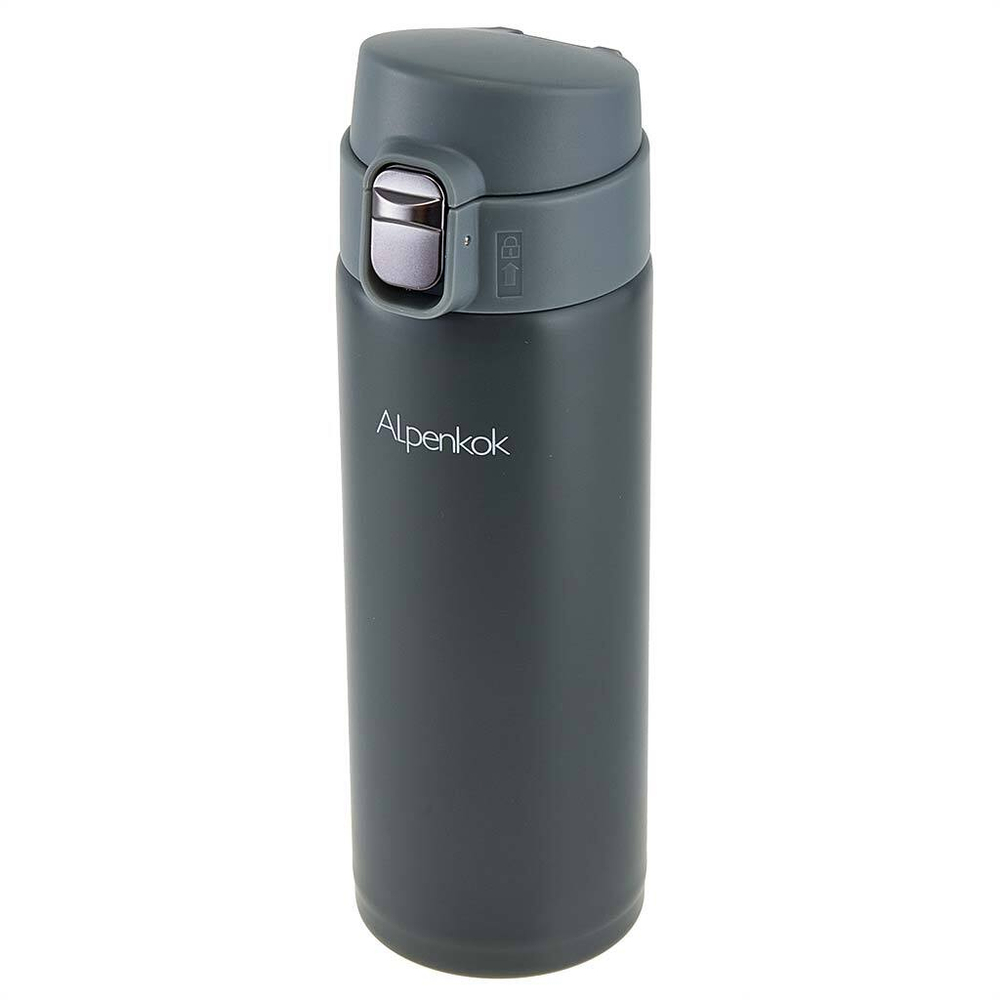 Термокружка вакуумная 380 мл ALPENKOK AK-04813A серая