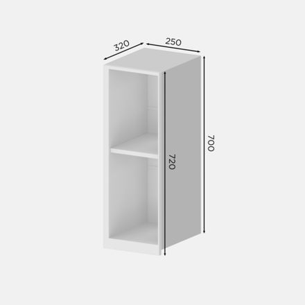 Кухня Модуль В 250 верхний Тауп / Тауп