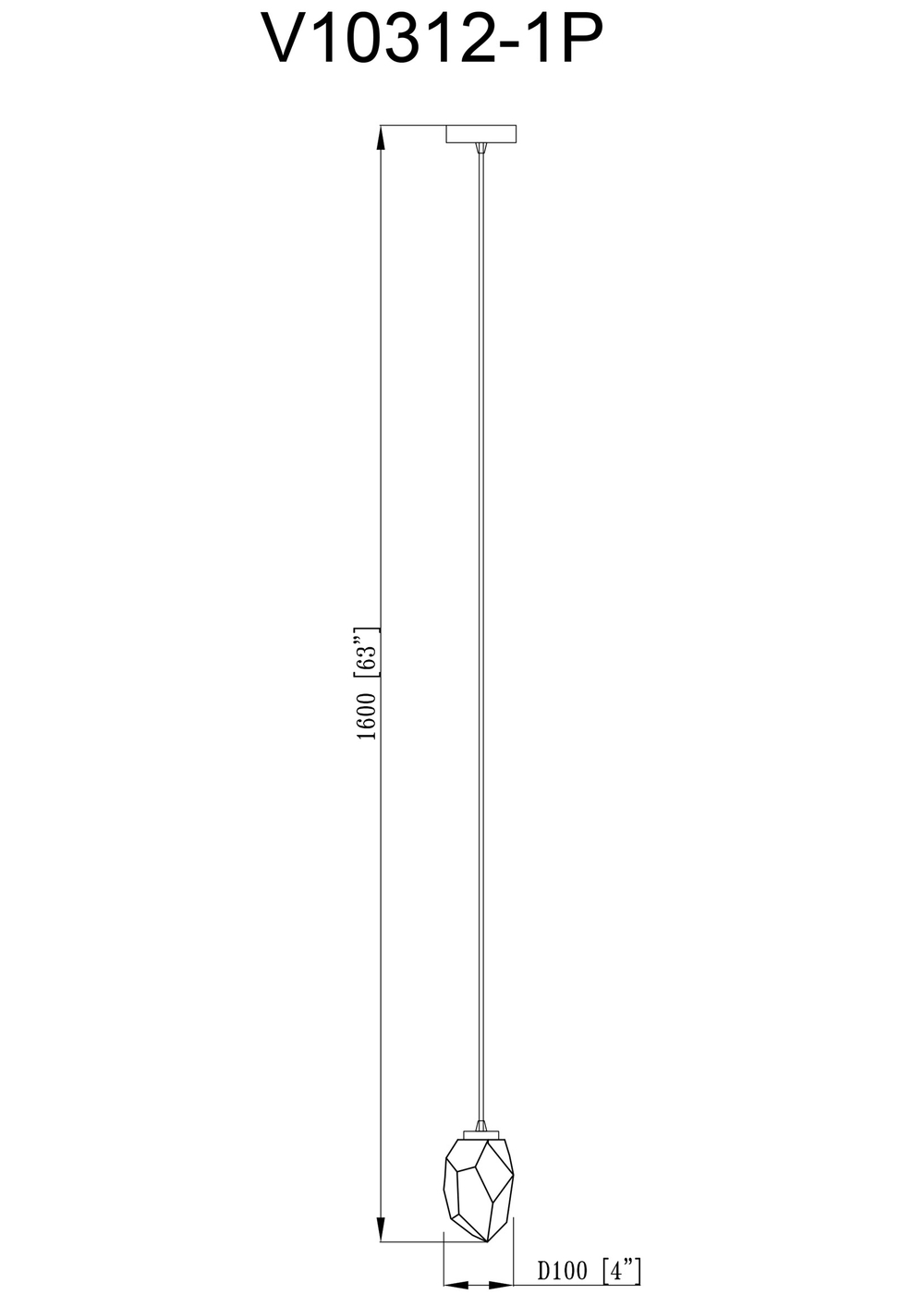 Светильник подвесной Moderli V10312-1P Catris